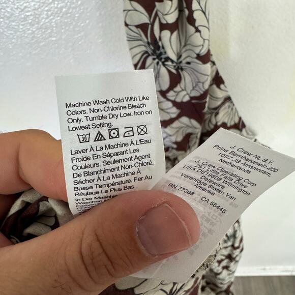 J Crew Cutout Halter Floral Cotton Voile Midi Beach Dress US Women's L New - Picture 8 of 9